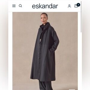 Eskandar Charcoal Trench Coat